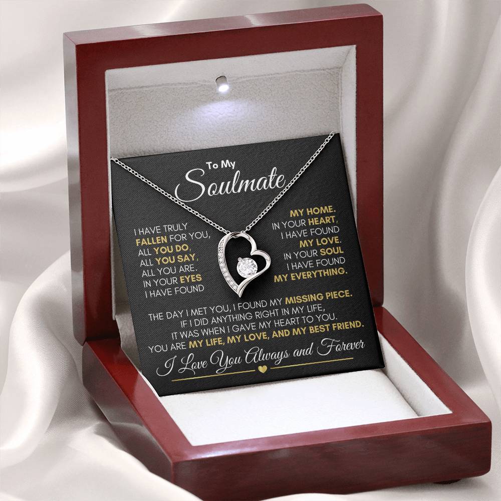 To My Soulmate "My Life, My Love" Forever Love Necklace