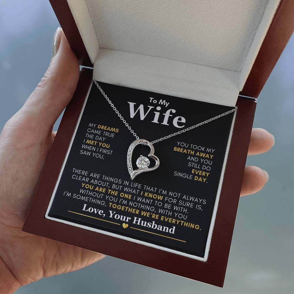 Beautiful Gift for Wife "Together We're Everything" Necklace