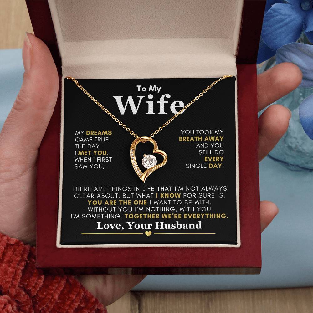 Beautiful Gift for Wife "Together We're Everything" Necklace