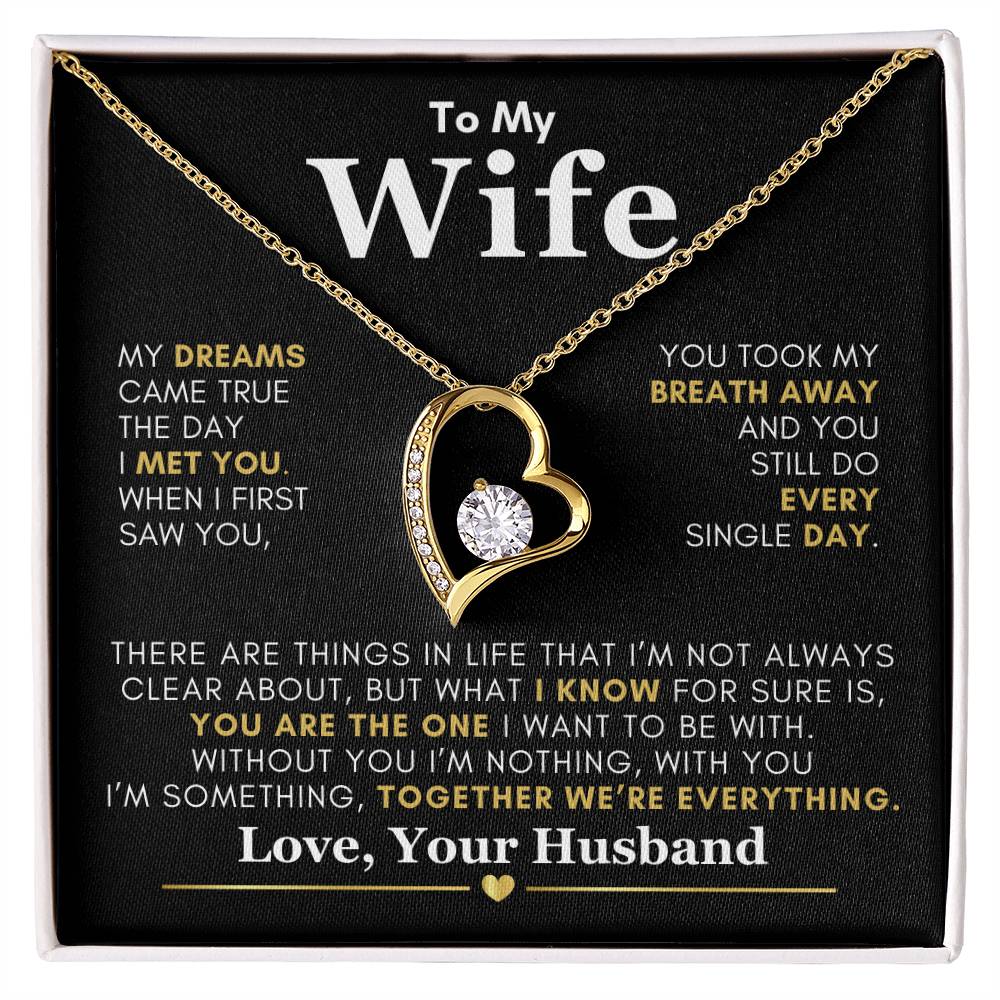 Beautiful Gift for Wife "Together We're Everything" Necklace