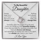 To My Beautiful Daughter - Love Knot Necklace