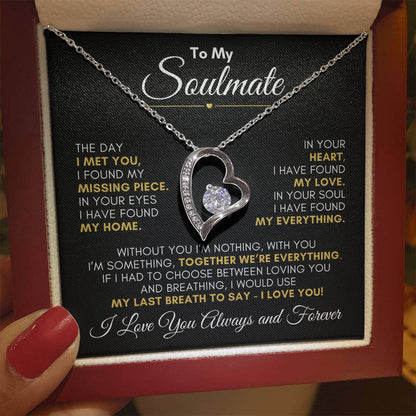 To My Soulmate "My Missing Piece" Necklace