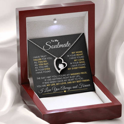 To My Soulmate "My Life, My Love" Forever Love Necklace