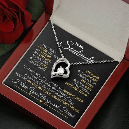 To My Soulmate "My Life, My Love" Forever Love Necklace