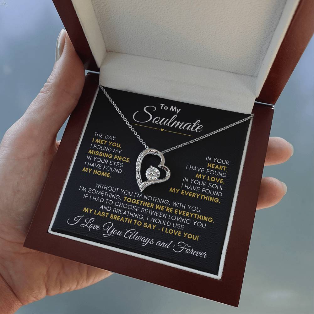 To My Soulmate "My Missing Piece" Necklace