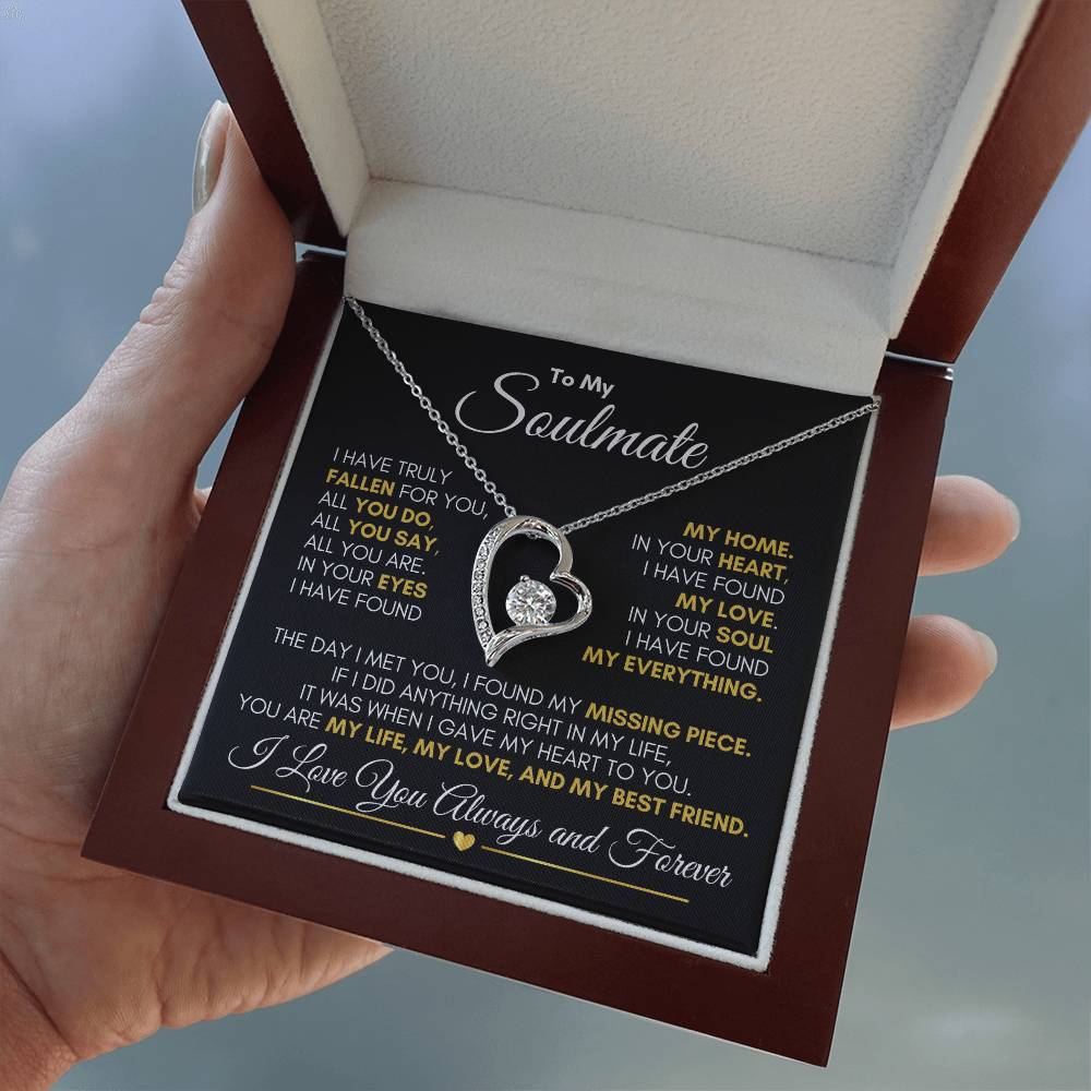 To My Soulmate "My Life, My Love" Forever Love Necklace