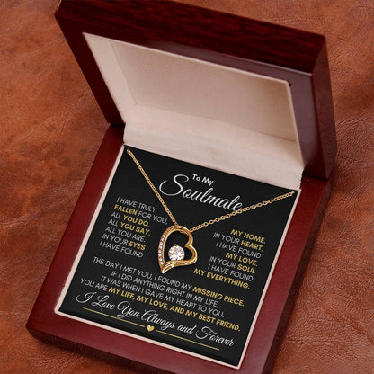To My Soulmate "My Life, My Love" Forever Love Necklace