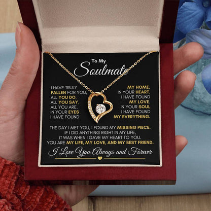 To My Soulmate "My Life, My Love" Forever Love Necklace