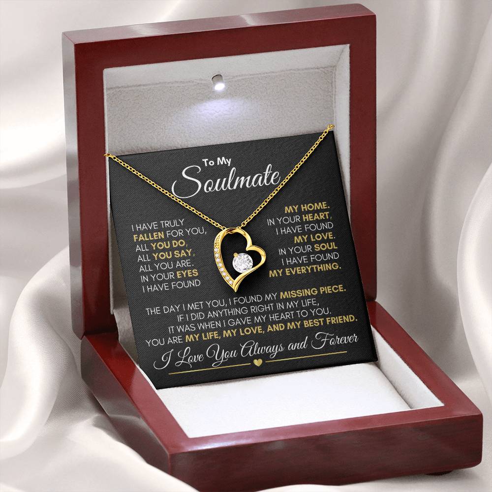 To My Soulmate "My Life, My Love" Forever Love Necklace