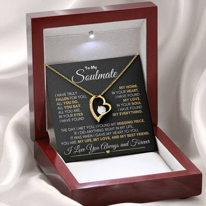 To My Soulmate "My Life, My Love" Forever Love Necklace