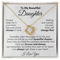 To My Beautiful Daughter - Love Knot Necklace