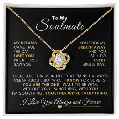 Soulmate "Together We're Everything" Love Knot Necklace