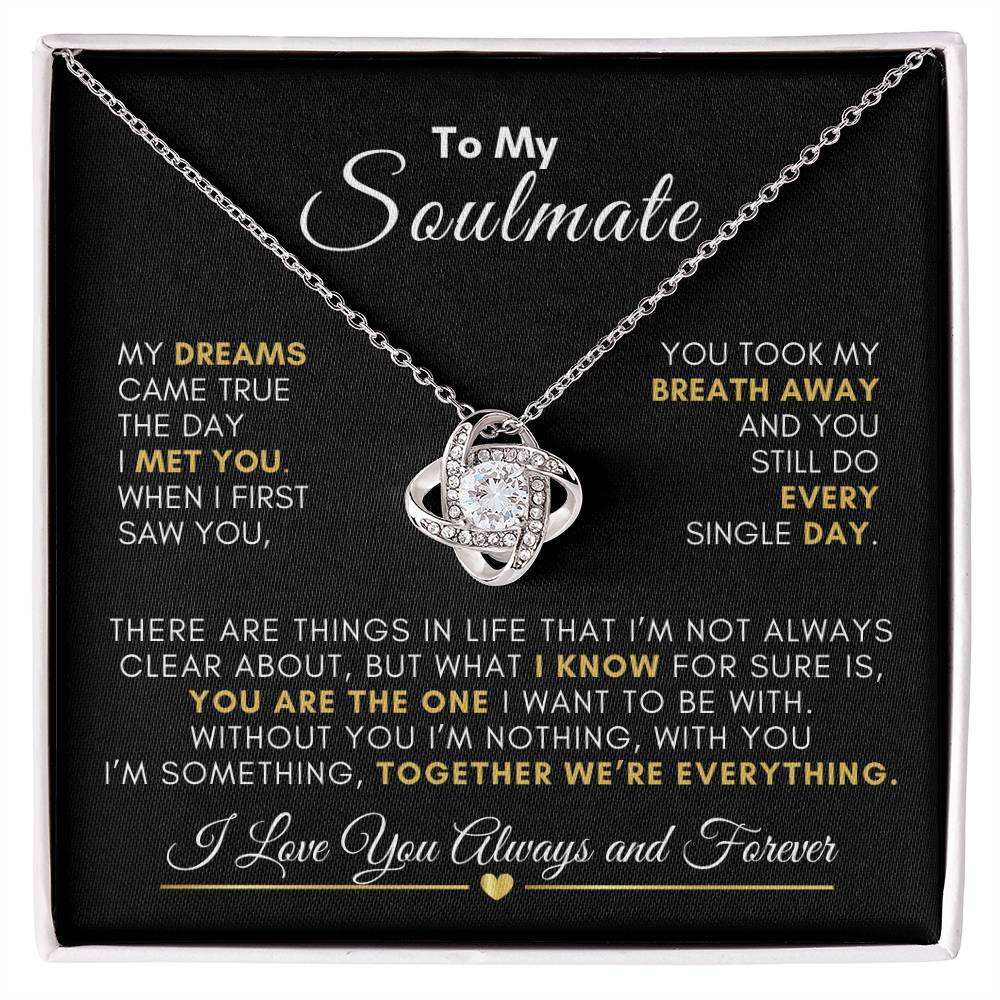 Soulmate "Together We're Everything" Love Knot Necklace