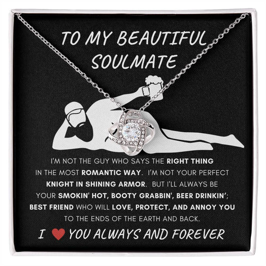 To My Beautiful Soulmate - Love Knot Necklace