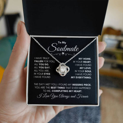 Beautiful Gift for Your Soulmate "Completing My Heart" Necklace