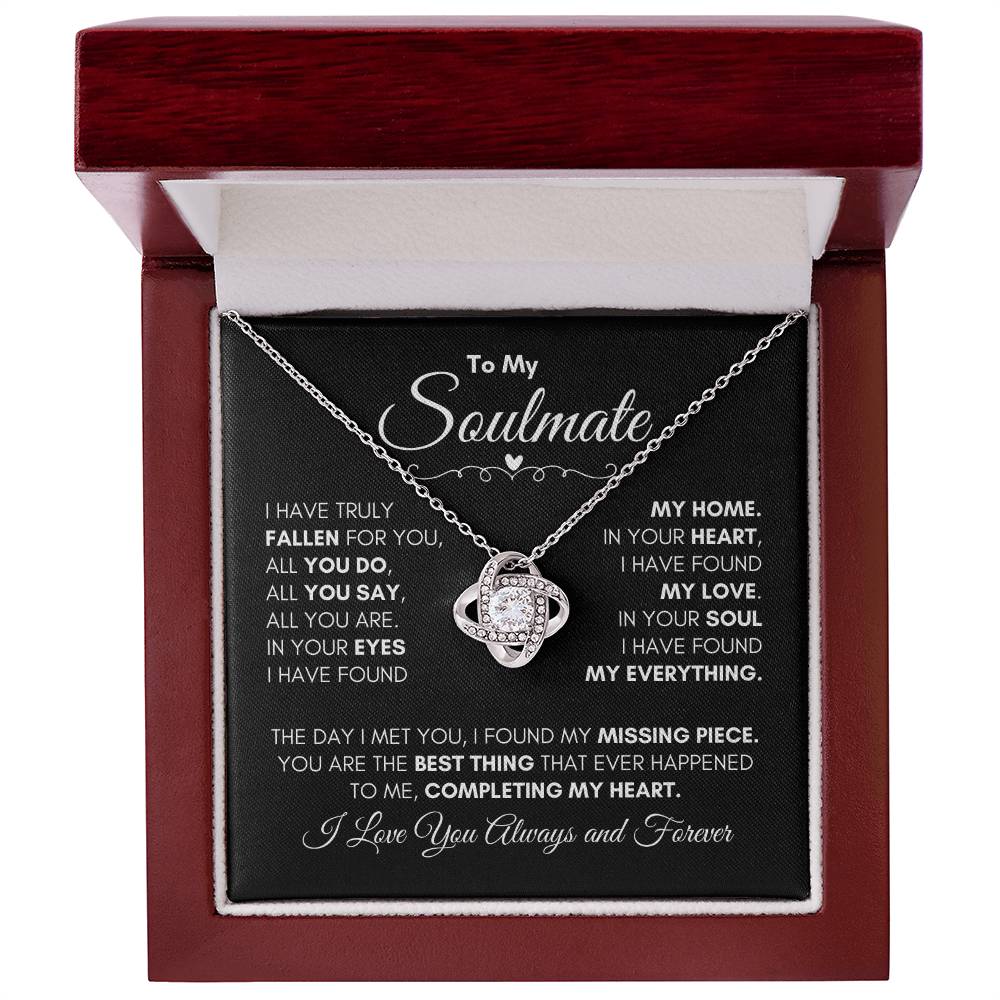 Beautiful Gift for Your Soulmate "Completing My Heart" Necklace