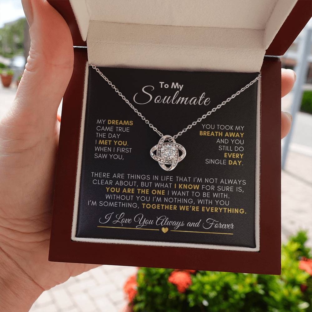 Soulmate "Together We're Everything" Love Knot Necklace