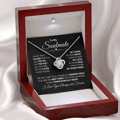 Beautiful Gift for Your Soulmate "Completing My Heart" Necklace