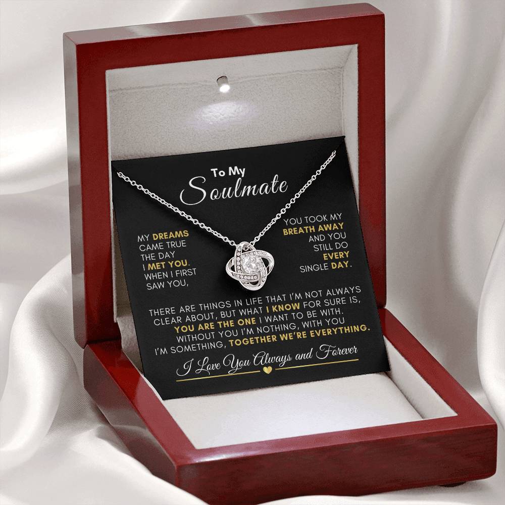 Soulmate "Together We're Everything" Love Knot Necklace