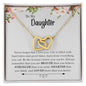 To My Daughter | Never Forget That I Love You - Interlocking Hearts necklace