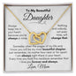 To My Beautiful Daughter | From Mom | Interlocking Hearts Necklace