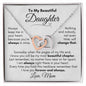 To My Beautiful Daughter | From Mom | Interlocking Hearts Necklace