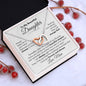 To My Beautiful Daughter | From Mom | Interlocking Hearts Necklace