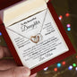 To My Beautiful Daughter | From Mom | Interlocking Hearts Necklace