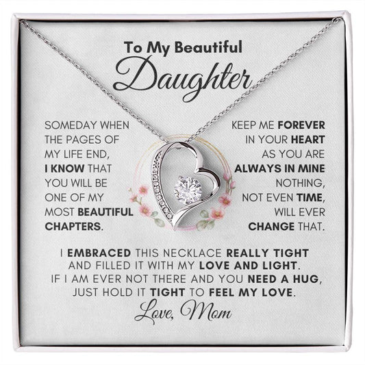 To My Daughter "Always In My Heart" Necklace From Mom