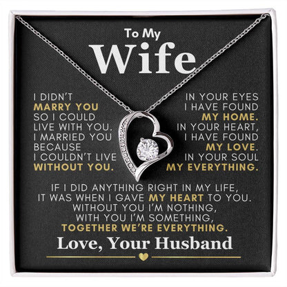 To My Wife "Together We're Everything" Necklace