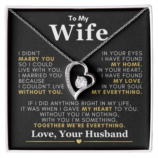 To My Wife "Together We're Everything" Necklace