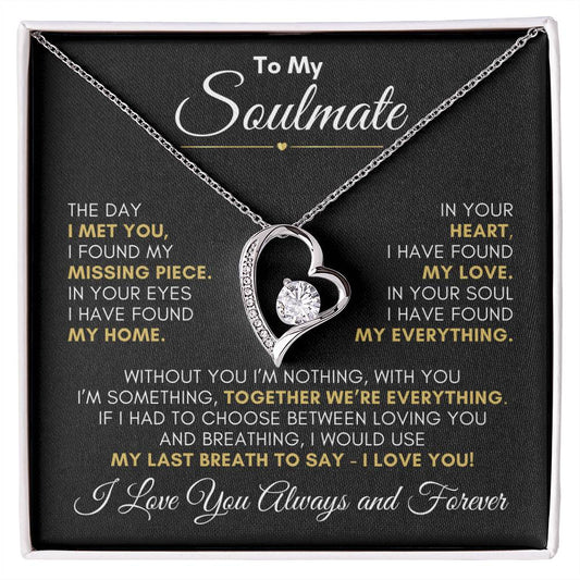 To My Soulmate "My Missing Piece" Necklace