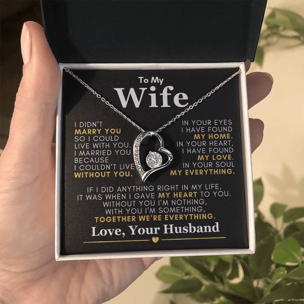 To My Wife "Together We're Everything" Necklace
