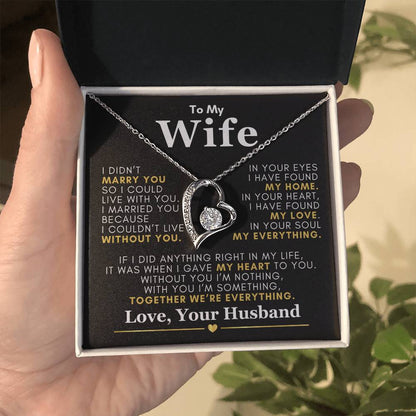 To My Wife "Together We're Everything" Necklace