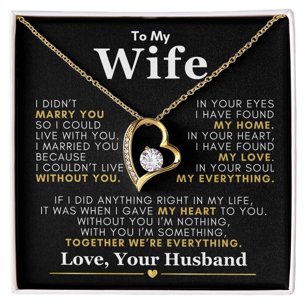 To My Wife "Together We're Everything" Necklace