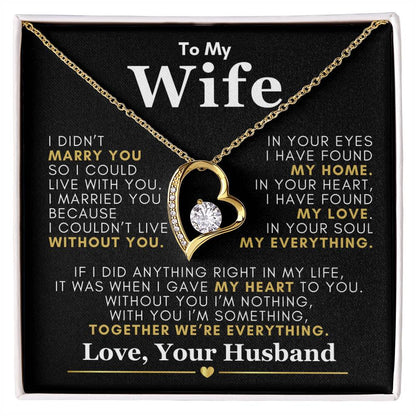 To My Wife "Together We're Everything" Necklace