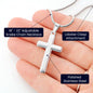 To My Son | Never Forget That I Love You - Stainless Steel Cross Necklace